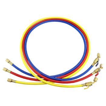 Комплект шлангов заправочных СТ-360-RYB-HV (R410a, 1.5м 1/4-1/4" с вентилем) DSZH